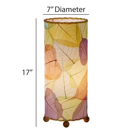 Crafted by the artisans of Eangee Home Design, the Banyan Table Lamp in multi color against a clean backdrop, featuring wrought iron frame, eco friendly.