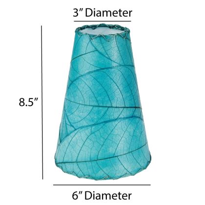 Crafted by the artisans of Eangee Home Design, the Gecko Wall Lamp Combo in sea blue against a clean backdrop, featuring fossilized cocoa leaf shade, abaca rope accents, wrought iron frame, handcrafted.