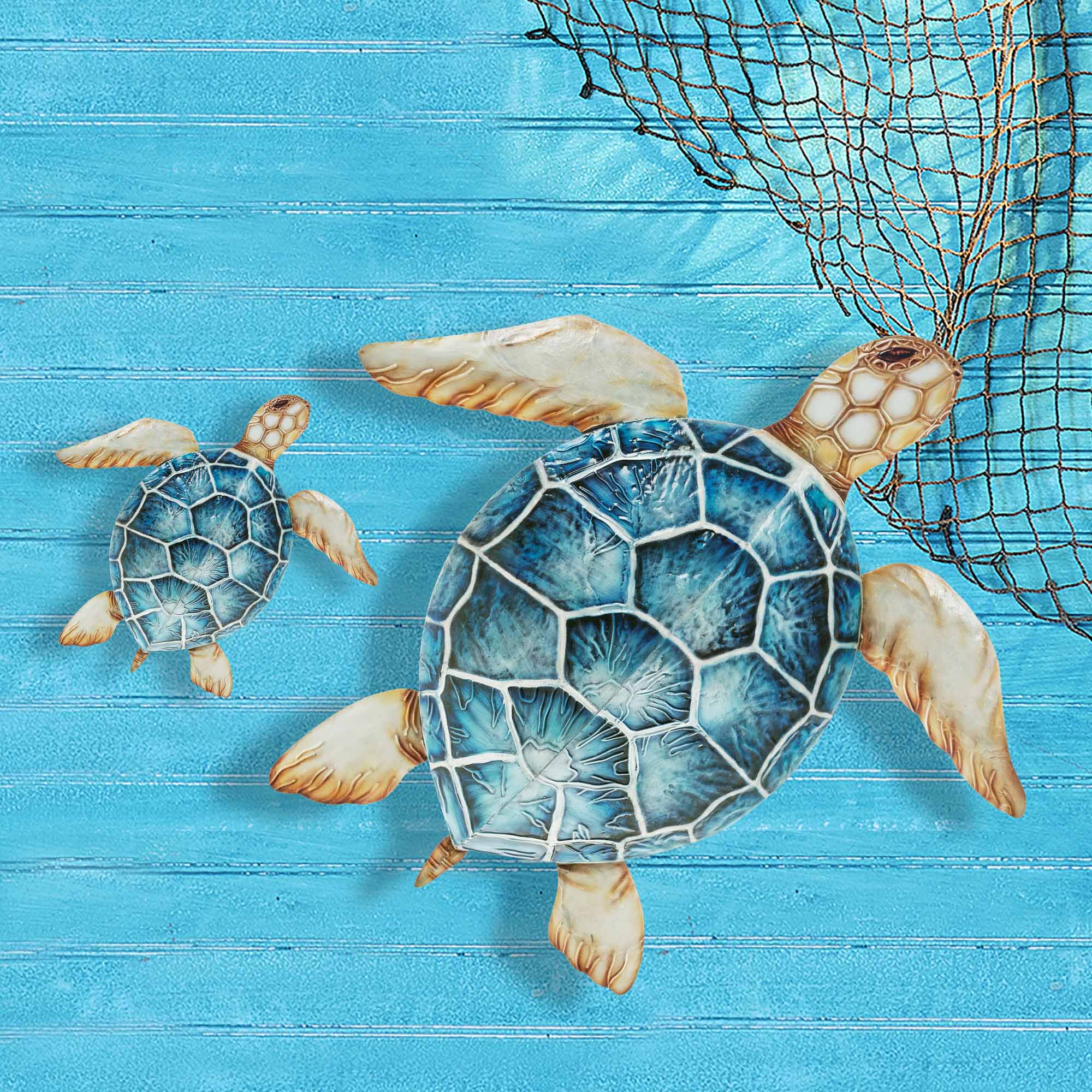 Sea Turtle Wall Decor Blue <br>(Item # m8057) - Image 4