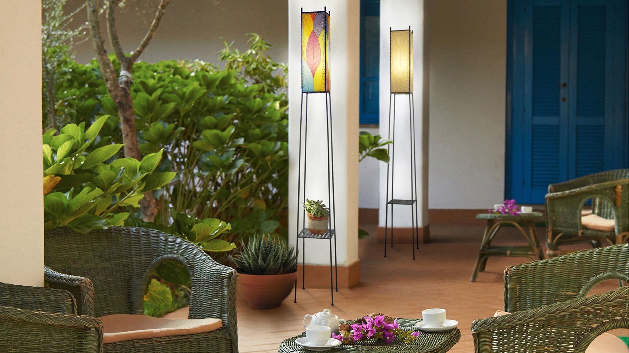 Outdoor Square Shelf Lamps