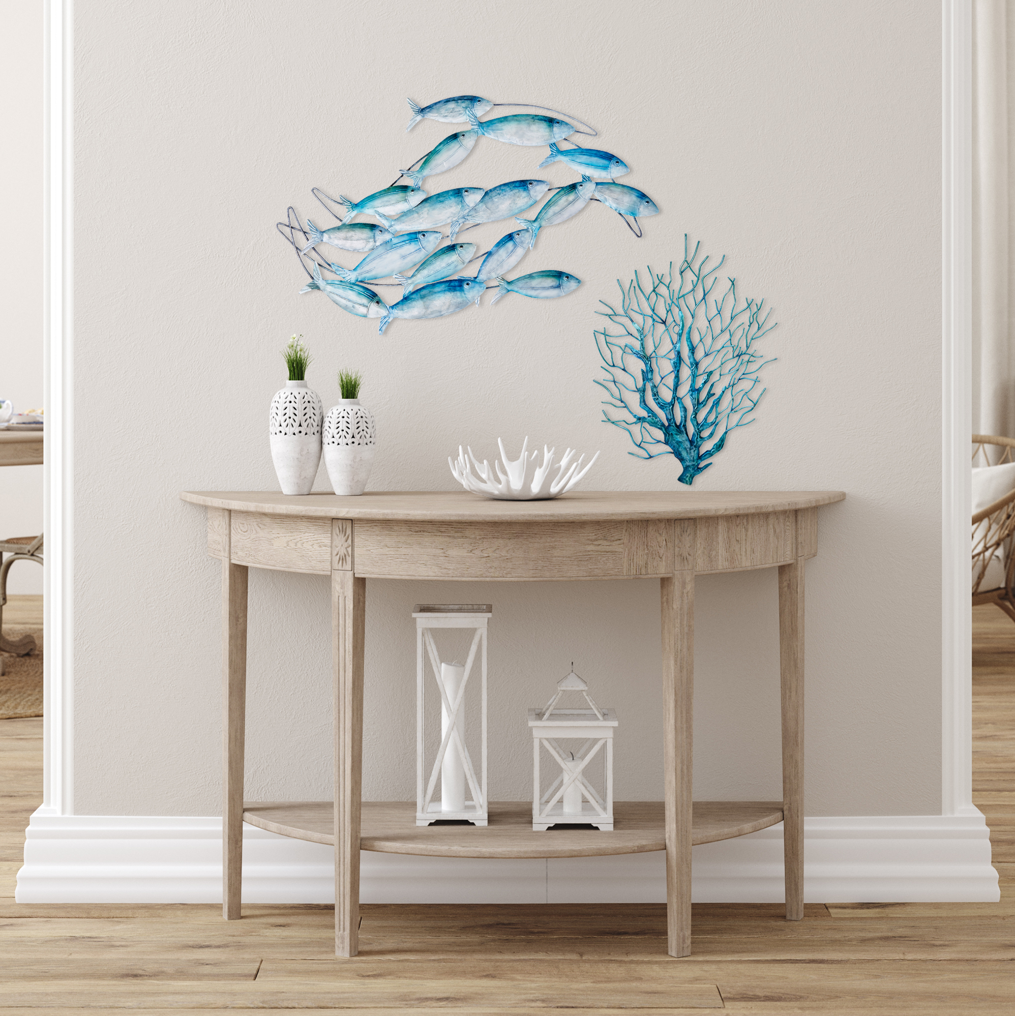 Coral Wall Decor Sea Blue <br>(Item # m8303 sb) - Image 4