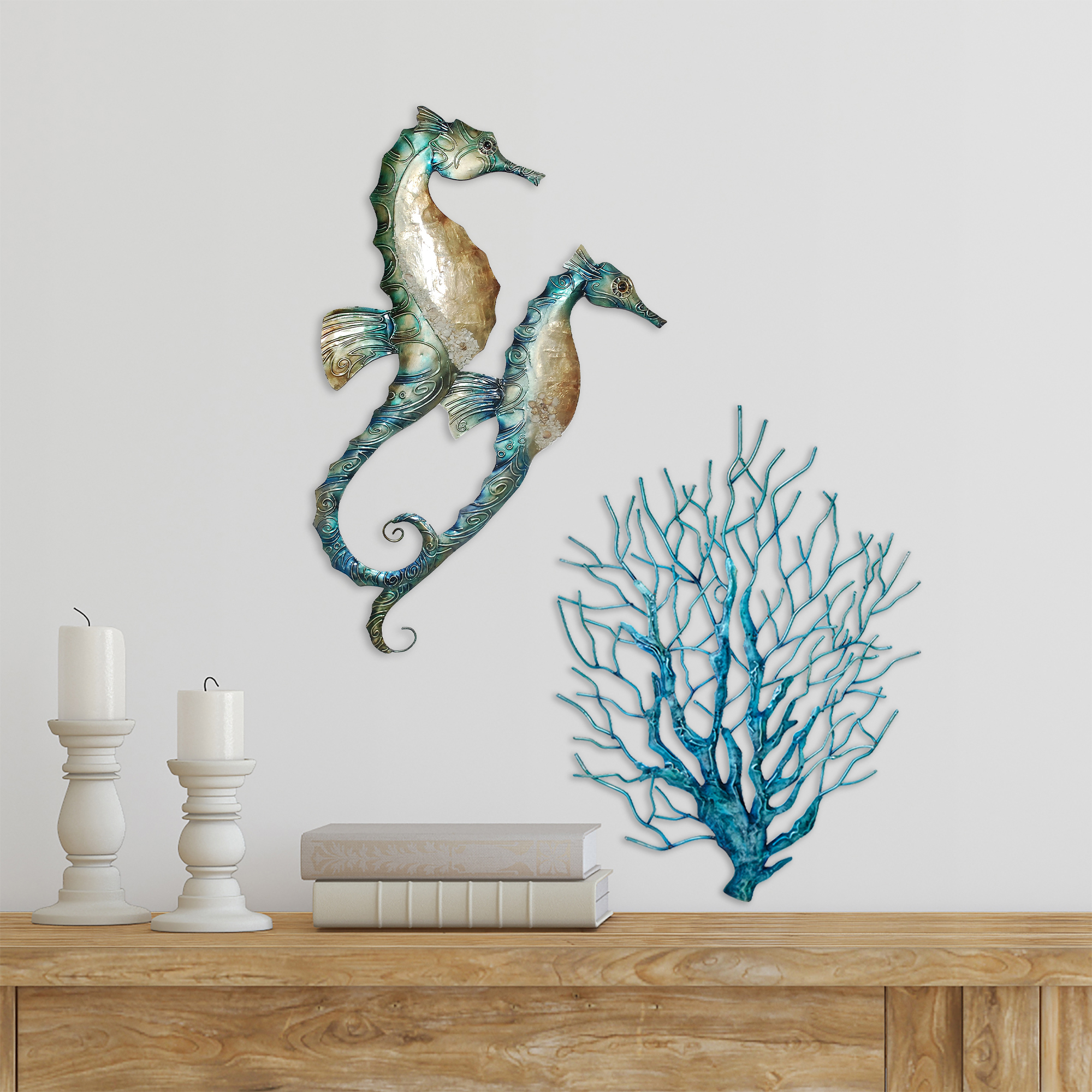 Coral Wall Decor Sea Blue <br>(Item # m8303 sb) - Image 3