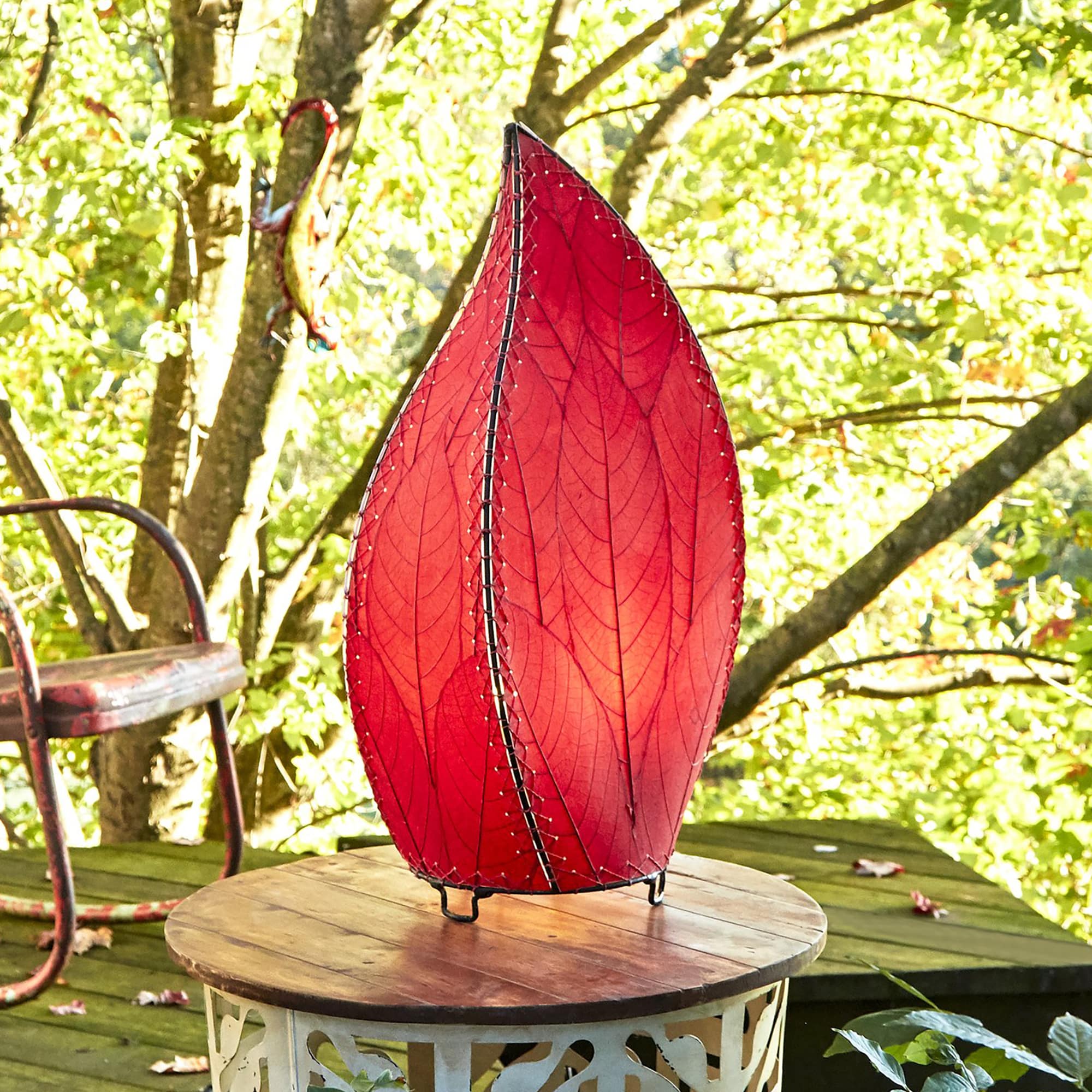 Outdoor shelf lighting in large sea blue