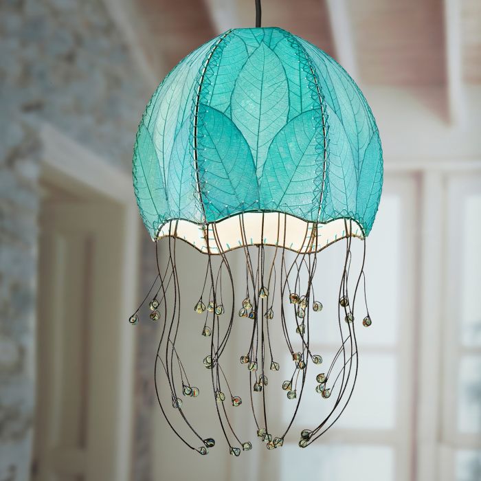 Jellyfish Pendant Sea Blue (Item # 525 sb) - Eangee Home Design