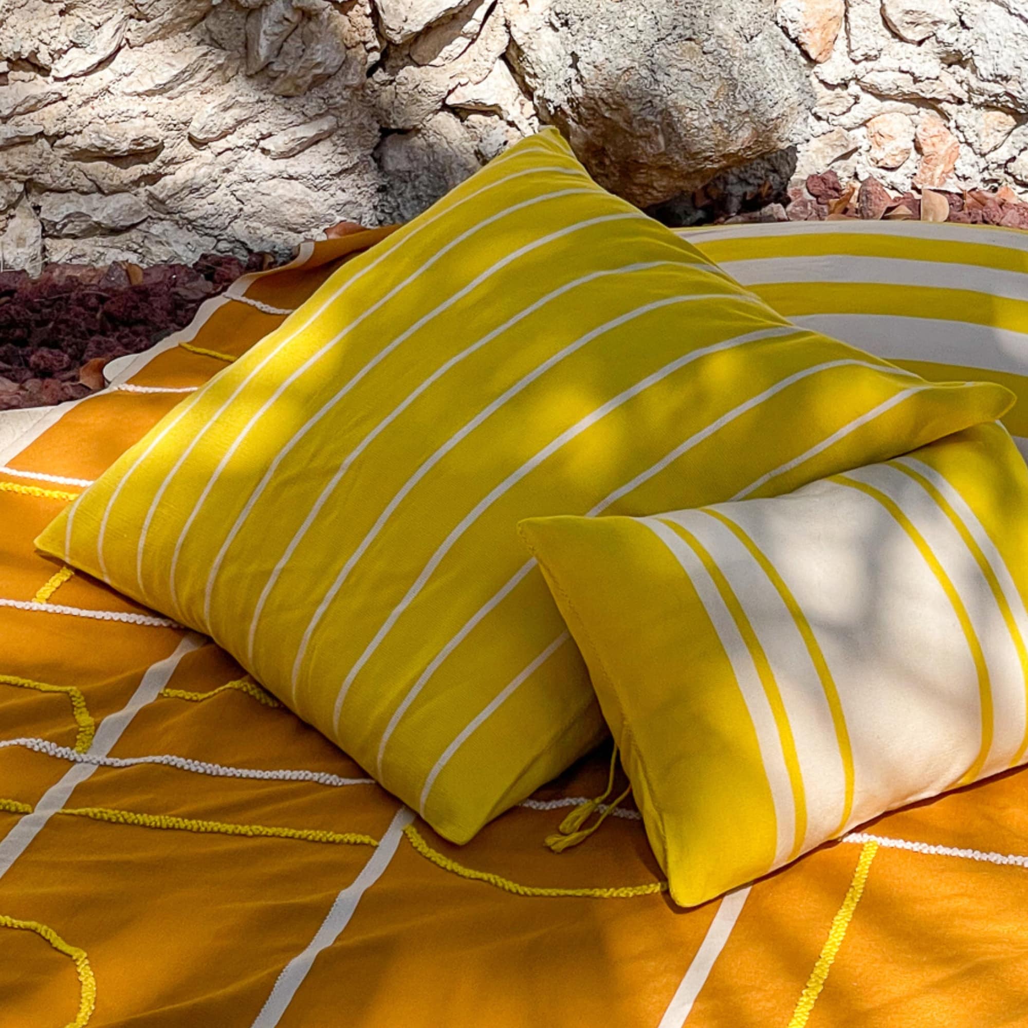 rayas-2-yellow Rayas 2 Pillow Cover