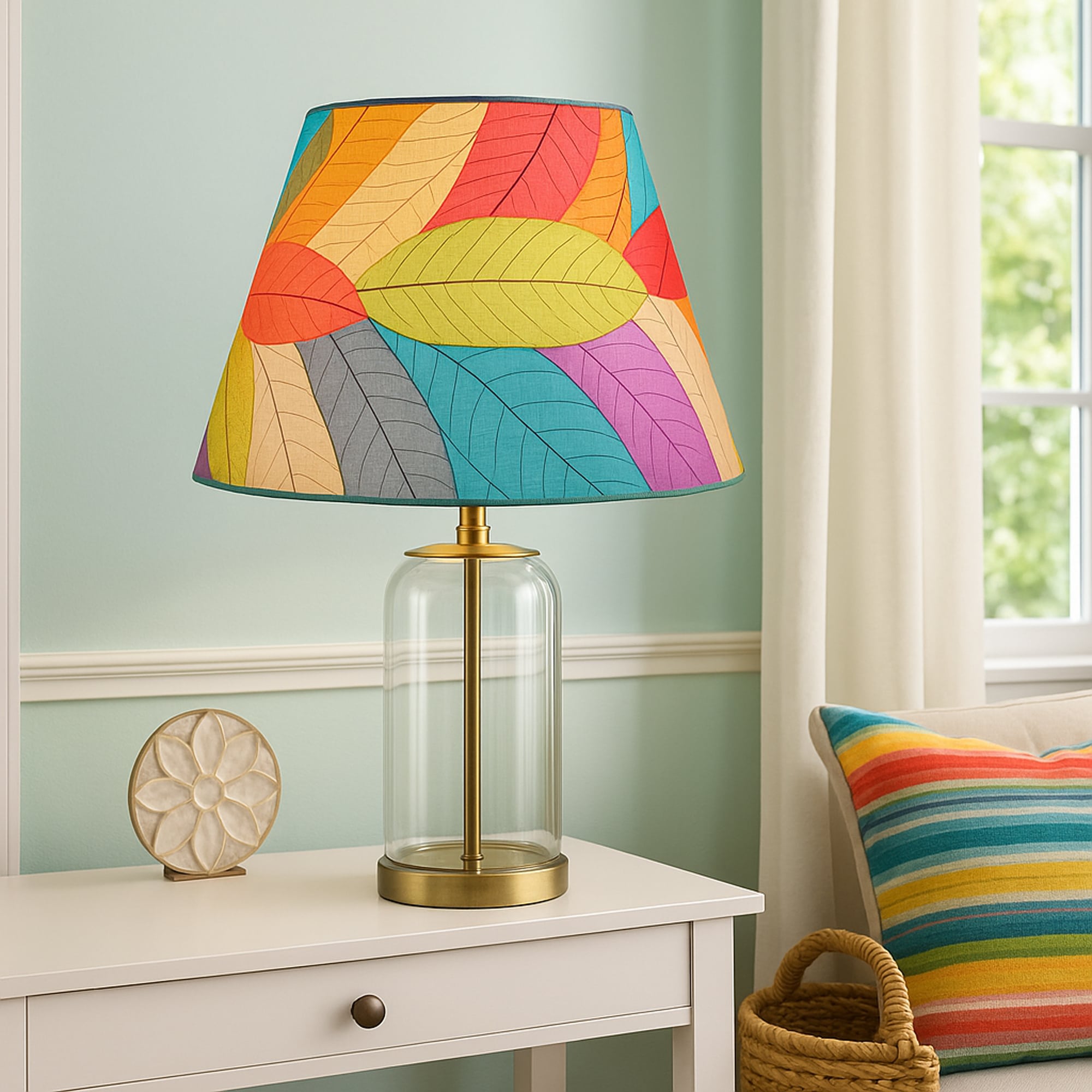 18 Inch British Empire Shade Multi Color <br>(Item # 327 d m)