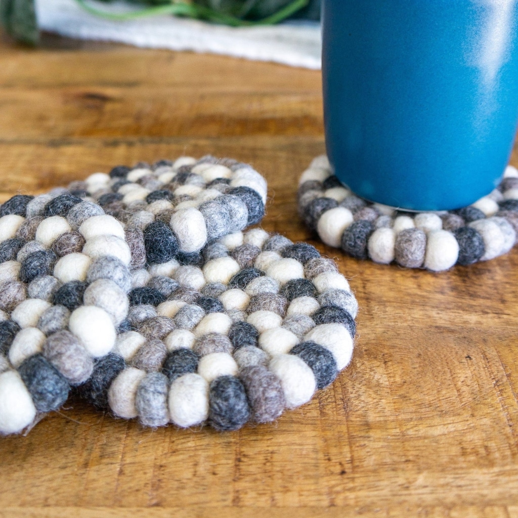 Eco Coasters Set of 4 Stone(Item # fs-fdsp01104c4) - Eangee Home
