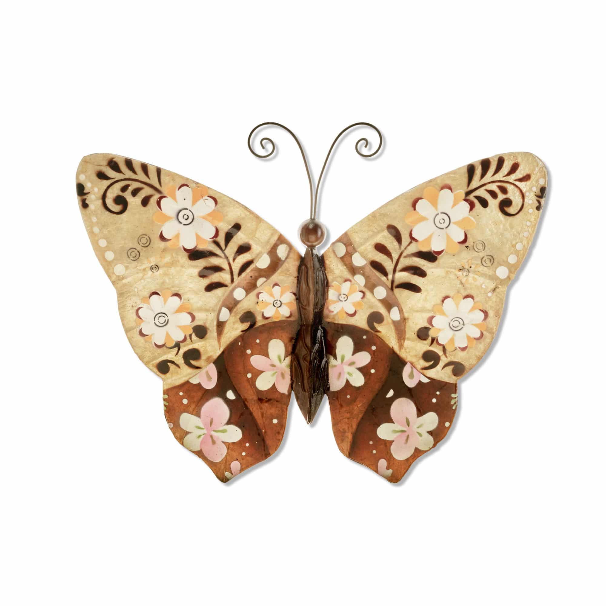 m2032 Eangee Home Design Butterfly Wall Decor Honey 13 Inches Length x 1 Inch Width x 9 Inches Height 