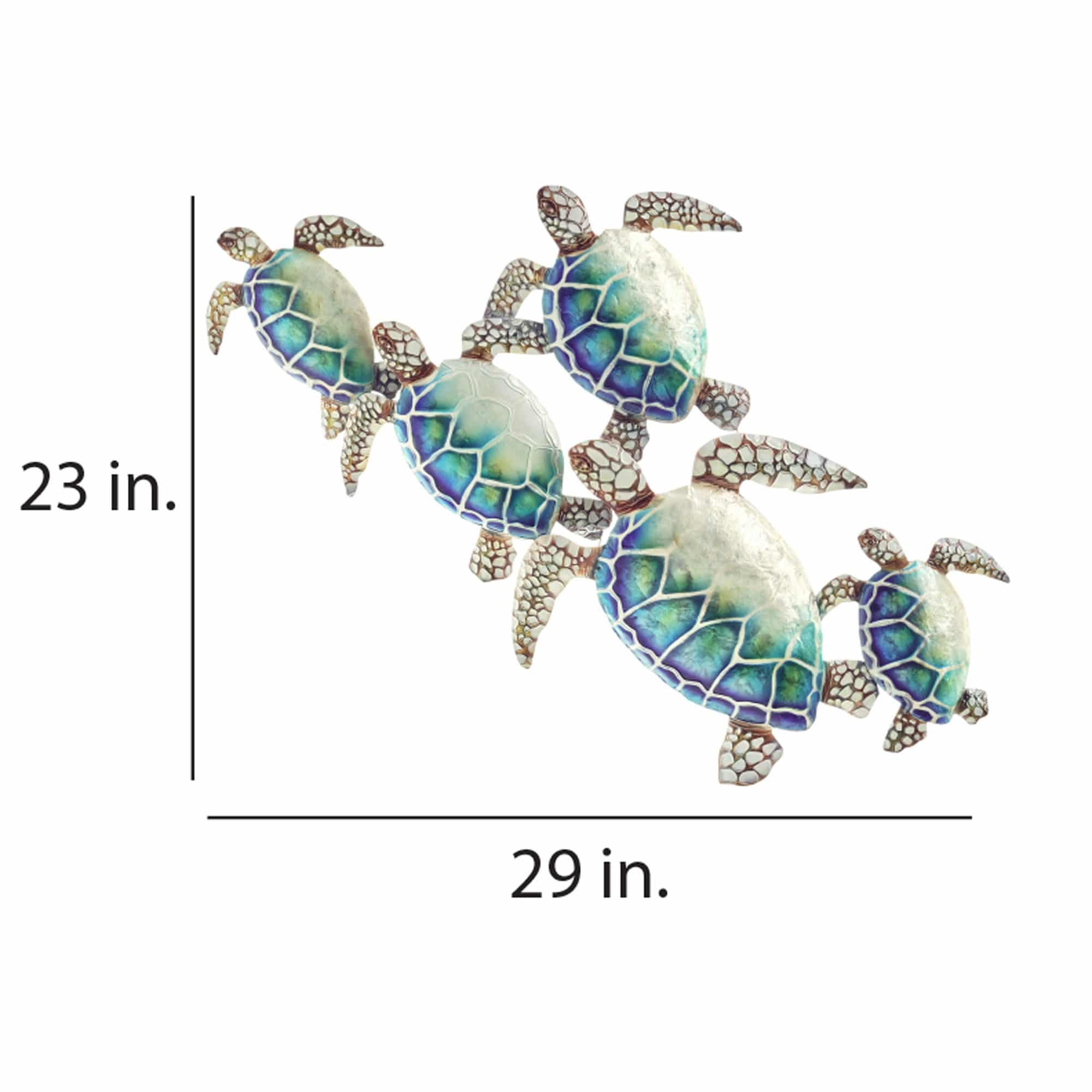 Sea Turtle Wall Decor Group Of Five (m8004) - Eangee Home Design ...