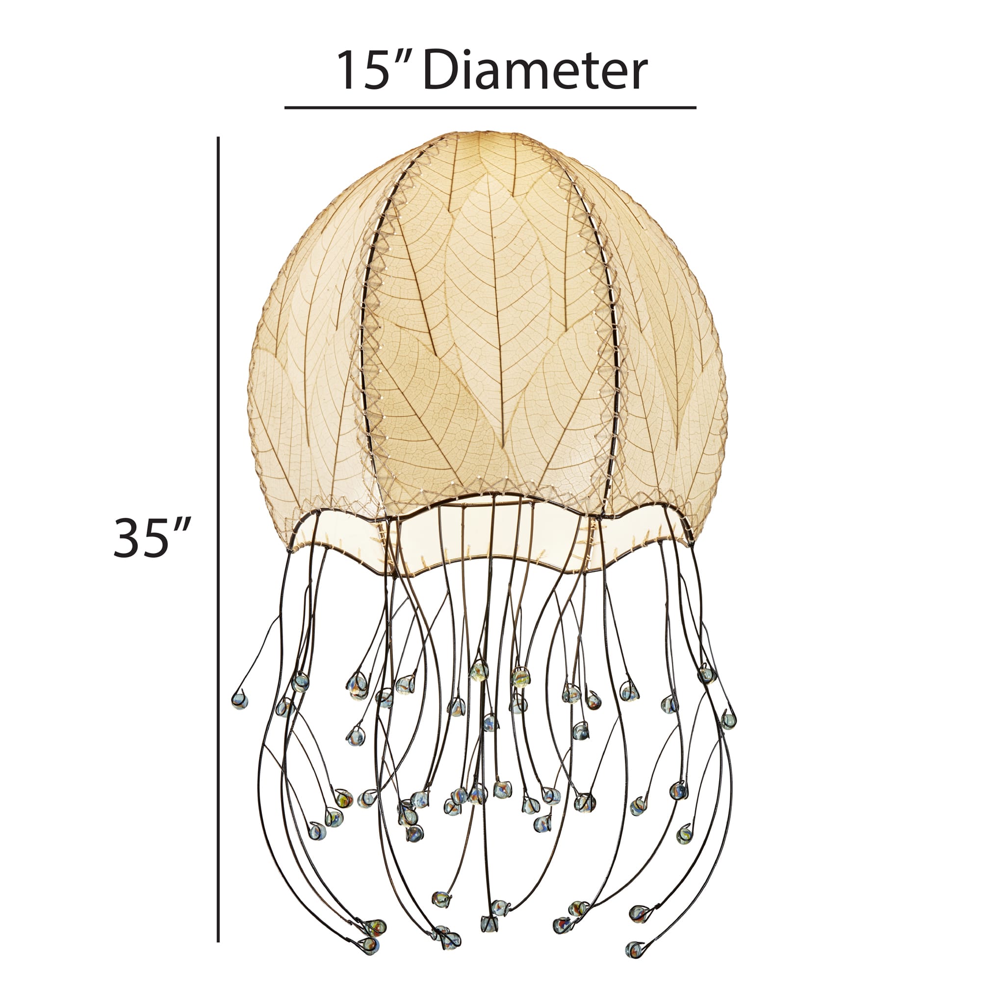 Jellyfish Hanging Natural (525 n) - Eangee Home Design - Shopeangee