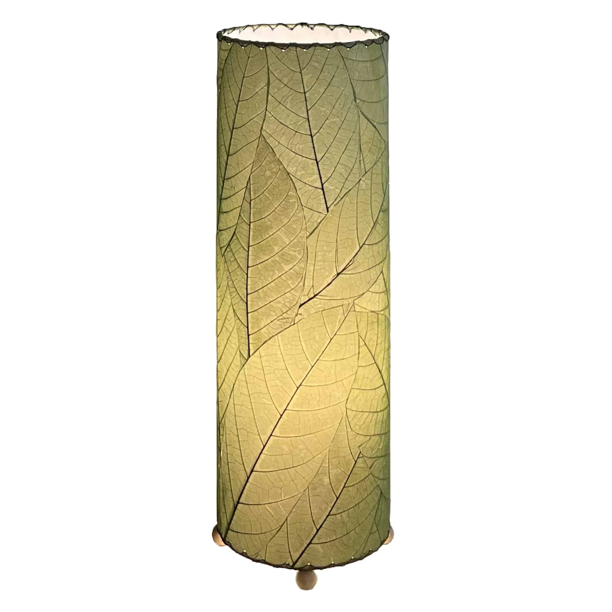 24 Inch Cocoa Leaf Cylinder Table Lamp Green (307 t g) - Eangee Home ...